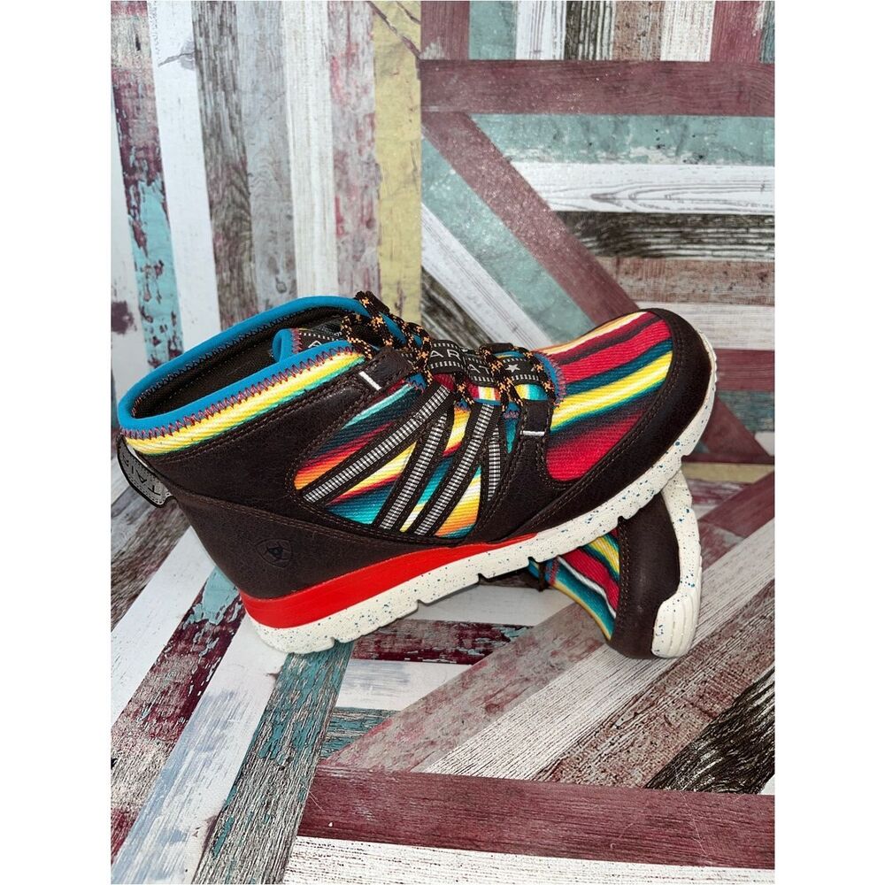 Ariat Women’s Ignite Mid Booties Boots Sneakers Striking Serape Laced NEW SZ 7